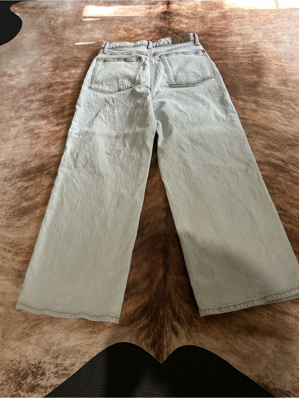 Madewell The Perfect Vintage Wide Leg Crop Jeans Light Wash Size 28 Quiet Luxury - Picture 3 of 9